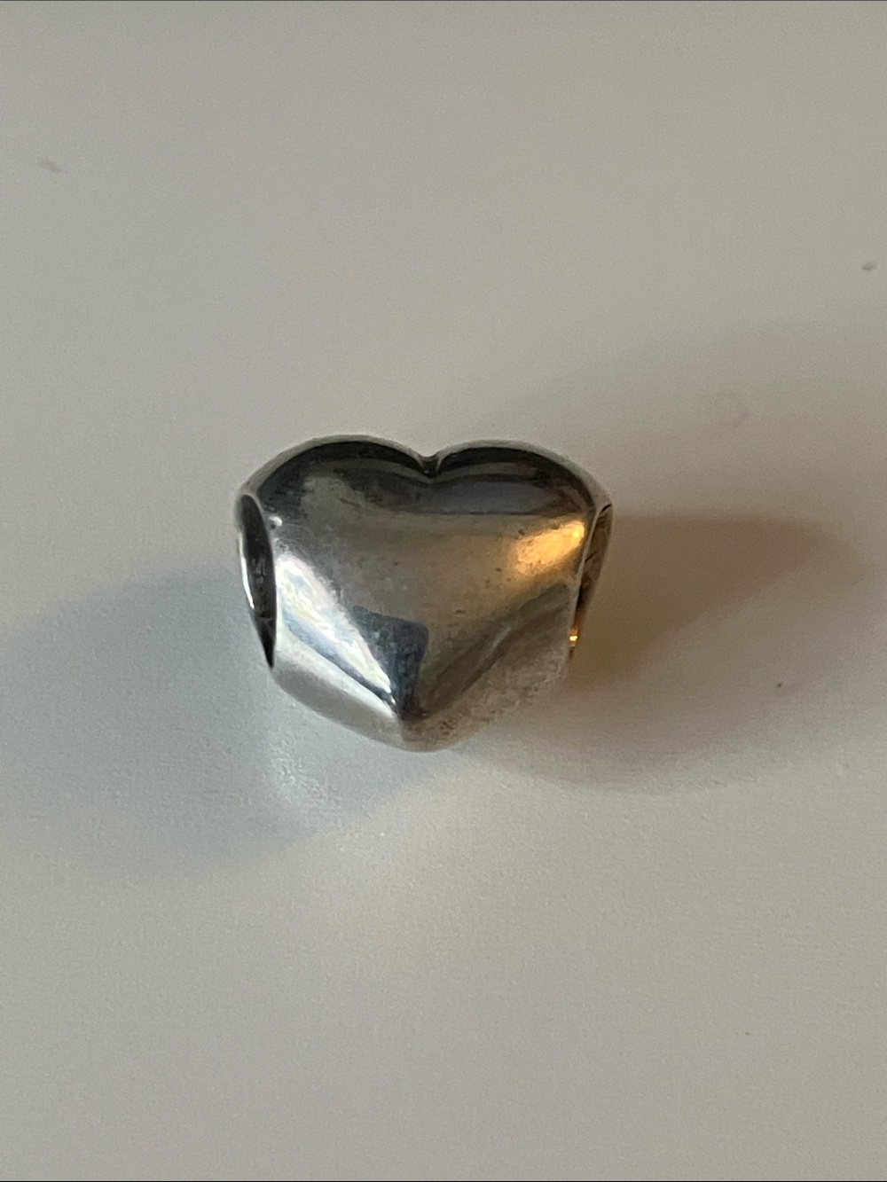 Pandora Polished Silver Heart Charm Bead